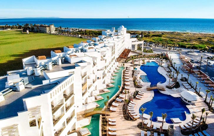 vista aerea del hotel zahara beach