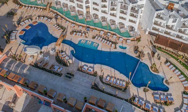 vista aerea del hotel zahara beach